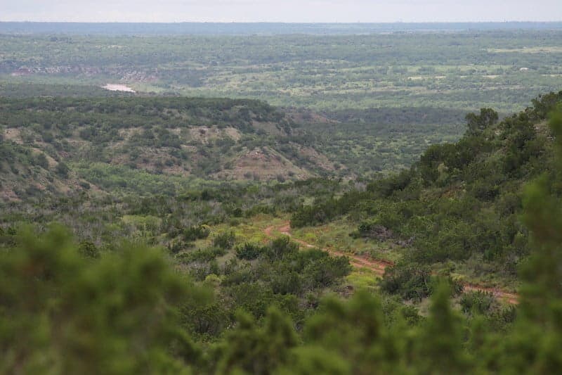 Overview of 5,950 acre hunting land in Stonewall County, Texas