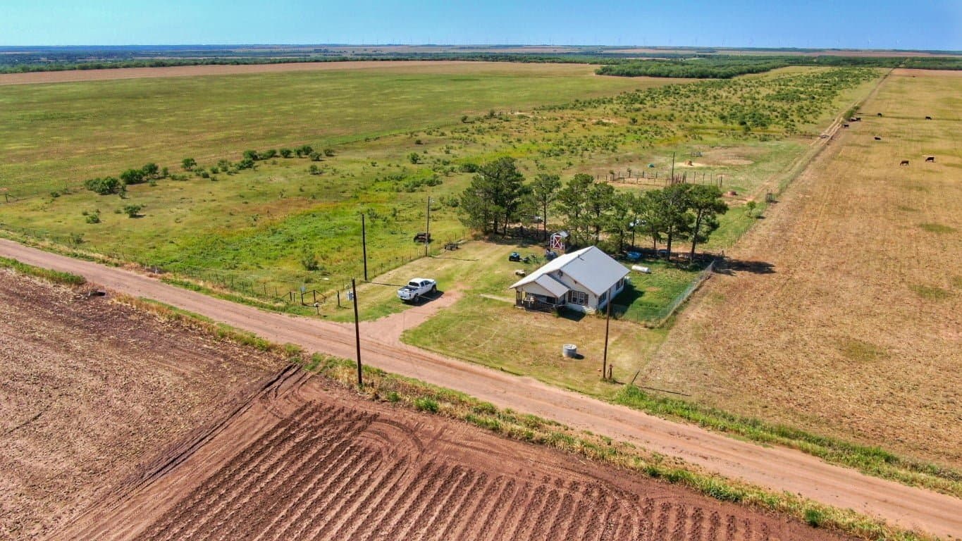 Overview of 218 acre farm in Knox County, Texas