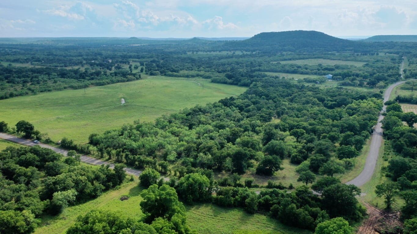Overview of 84.4 acre hunting land in Palo Pinto County, Texas