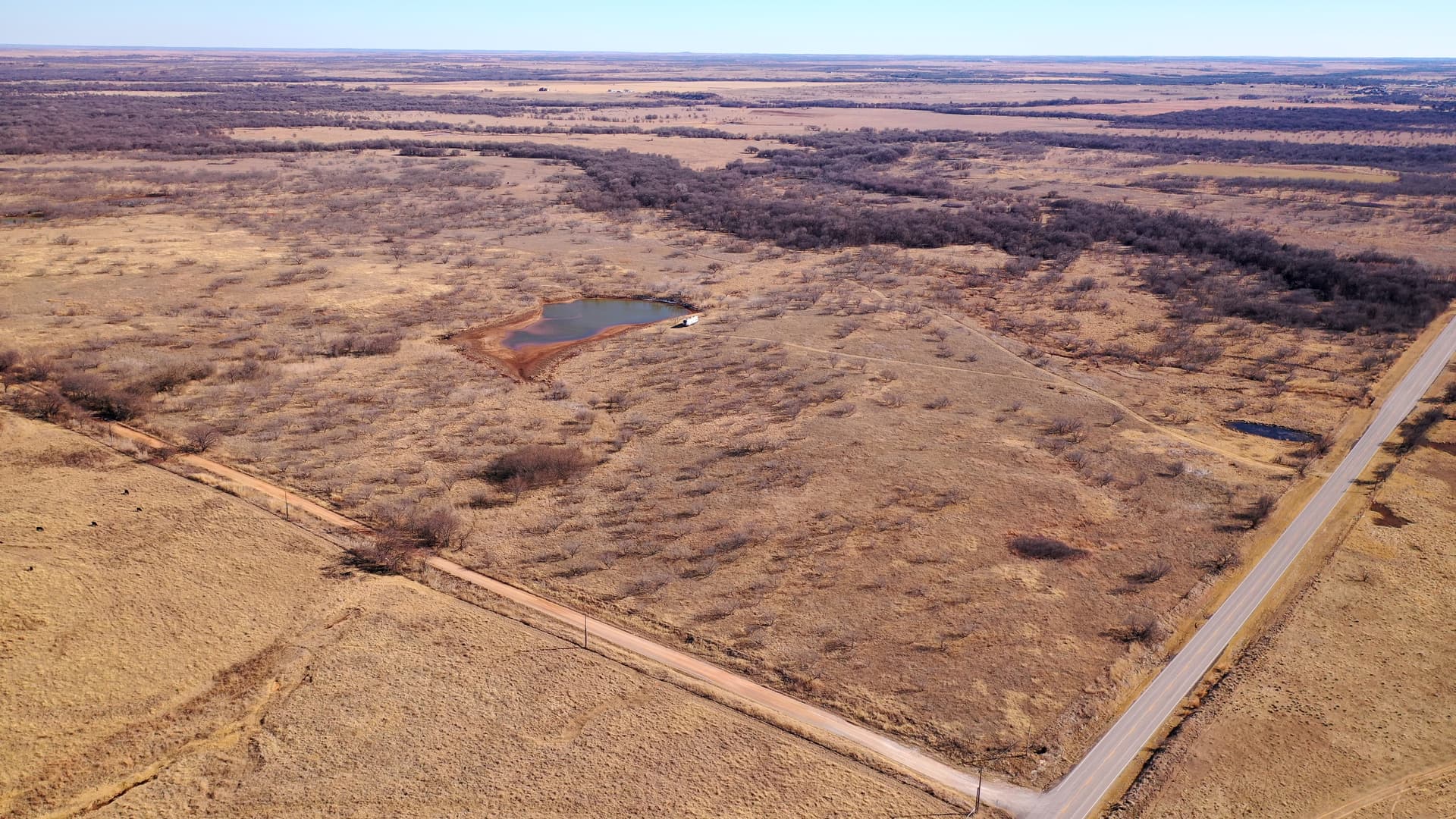Overview of 21 acre ranch in Clay County, Texas