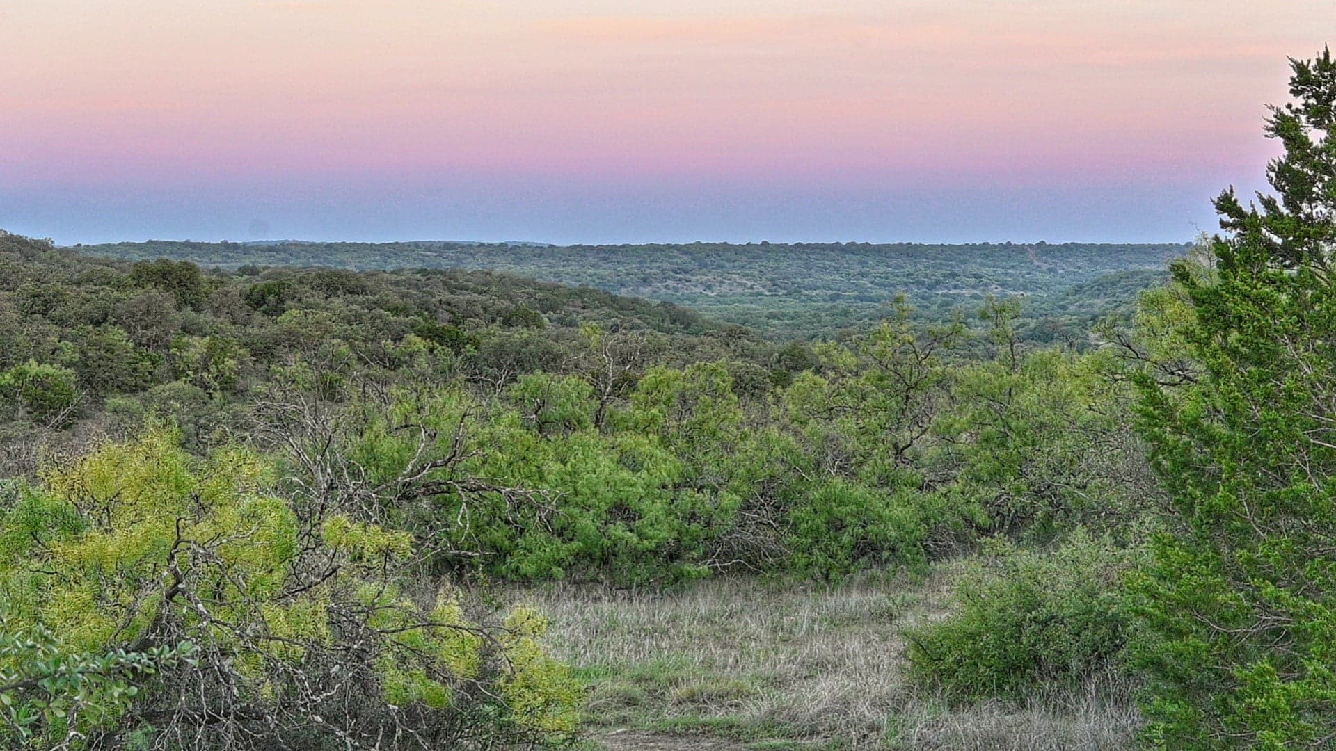 Overview of 259 acre hunting land in Eastland County, Texas