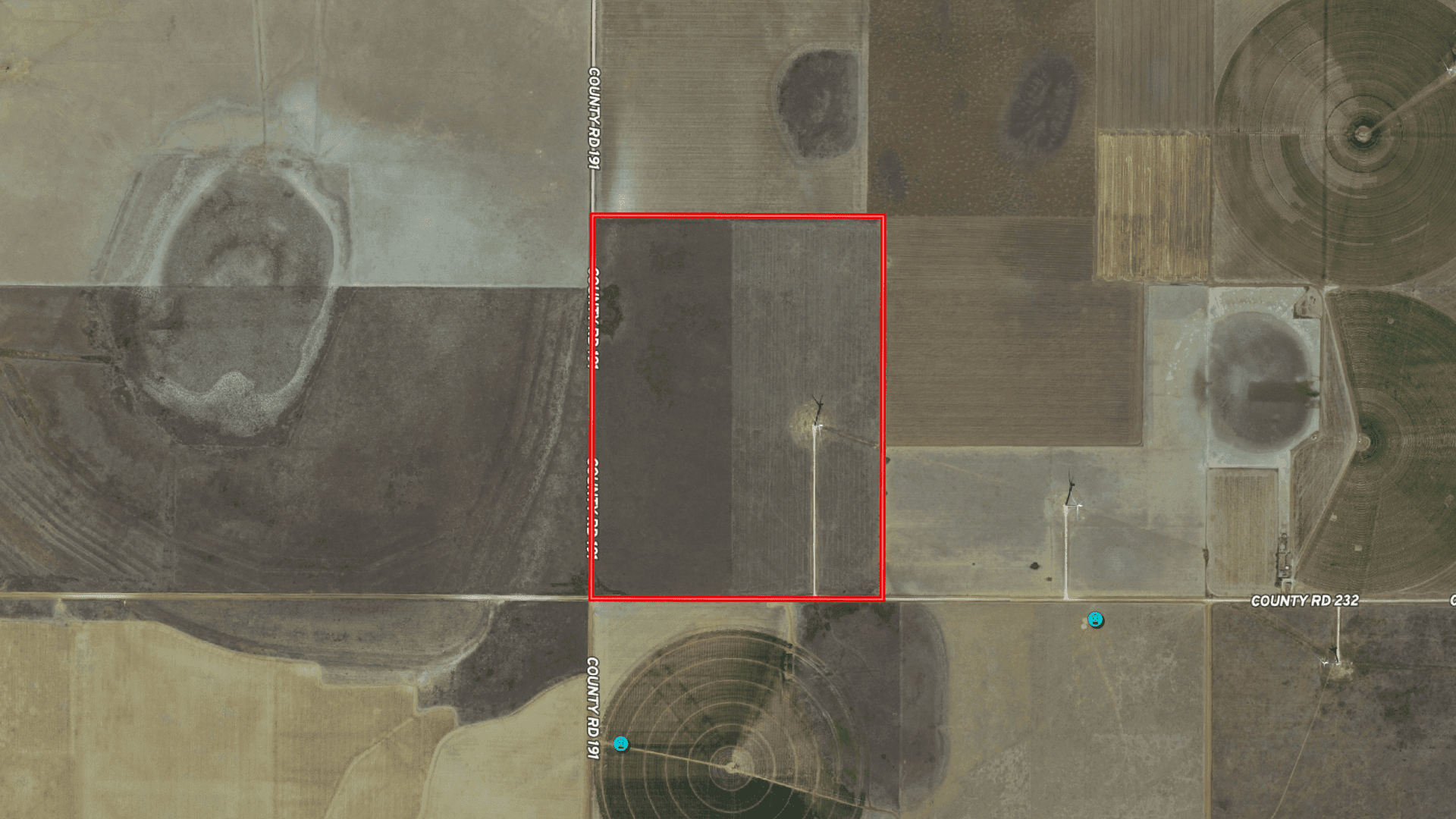 Overview of 185 acre farm in Floyd County, Texas