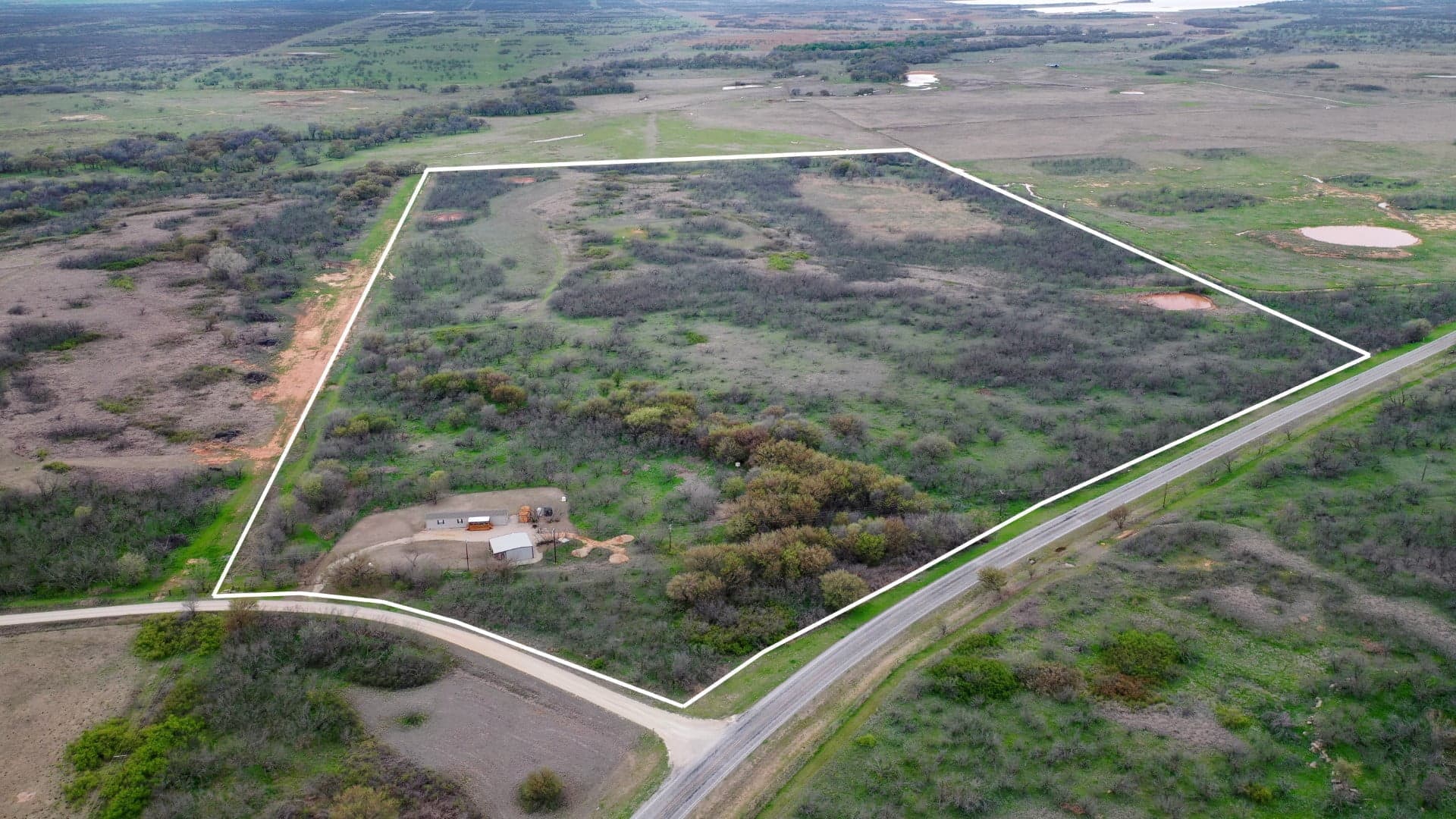 Overview of 75 acre timberland in Clay County, Texas