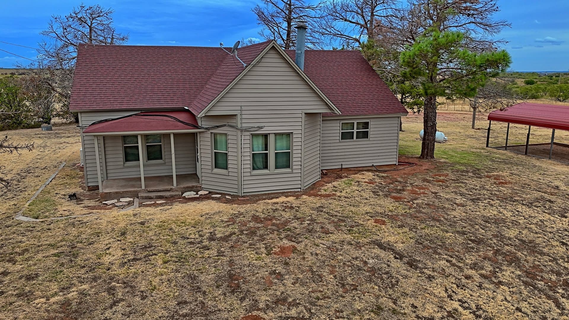 Overview of 120 acre ranch in Foard County, Texas