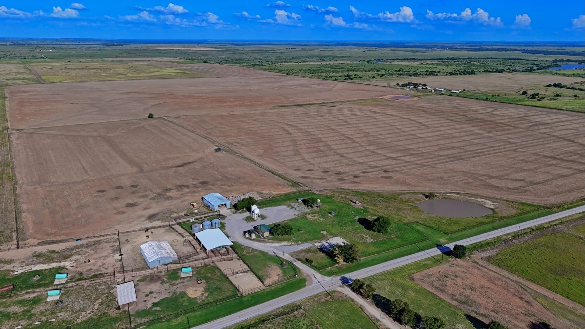 Overview of 1,160 acre farm in Clay County, Texas